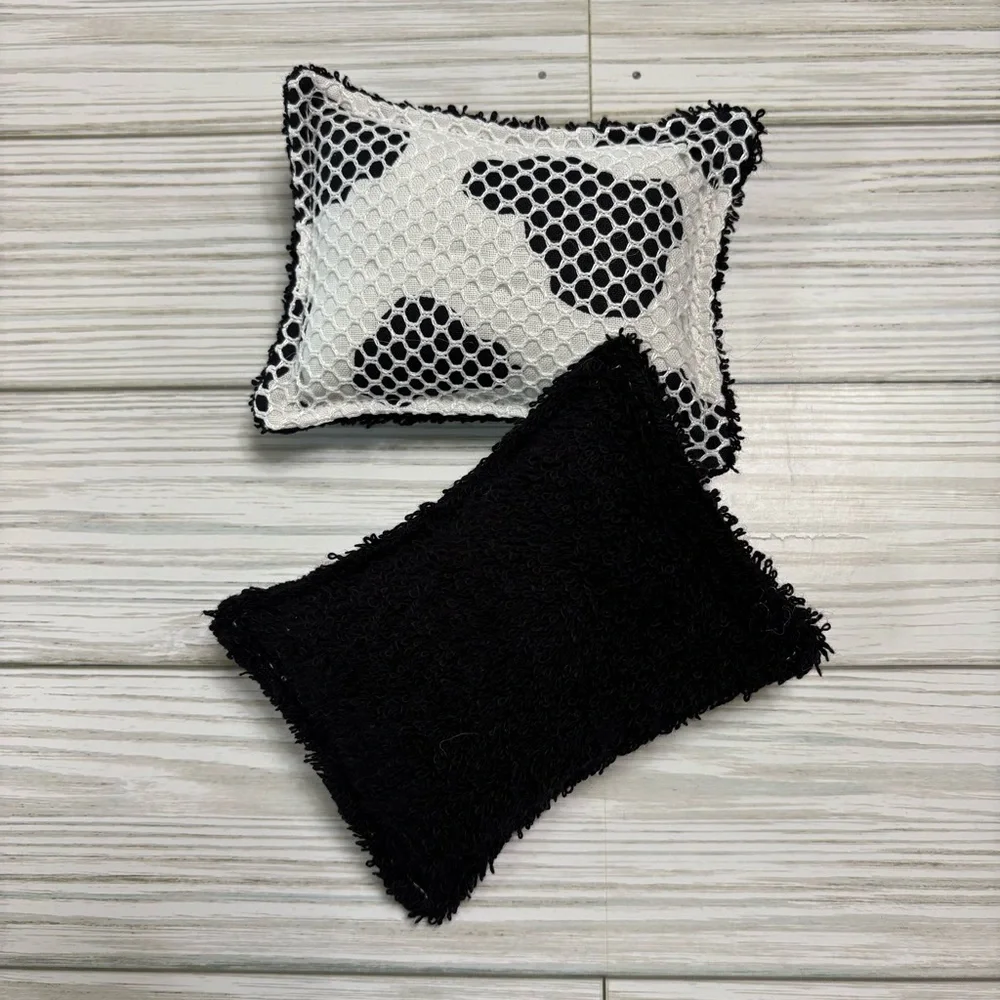 Handmade Cow Print Washable Dish Sponge Set